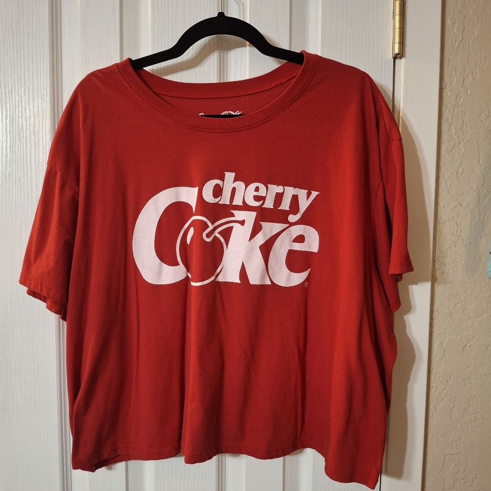 Relaxed Fit Cherry Coke Crop Top - Picture 2 of 4